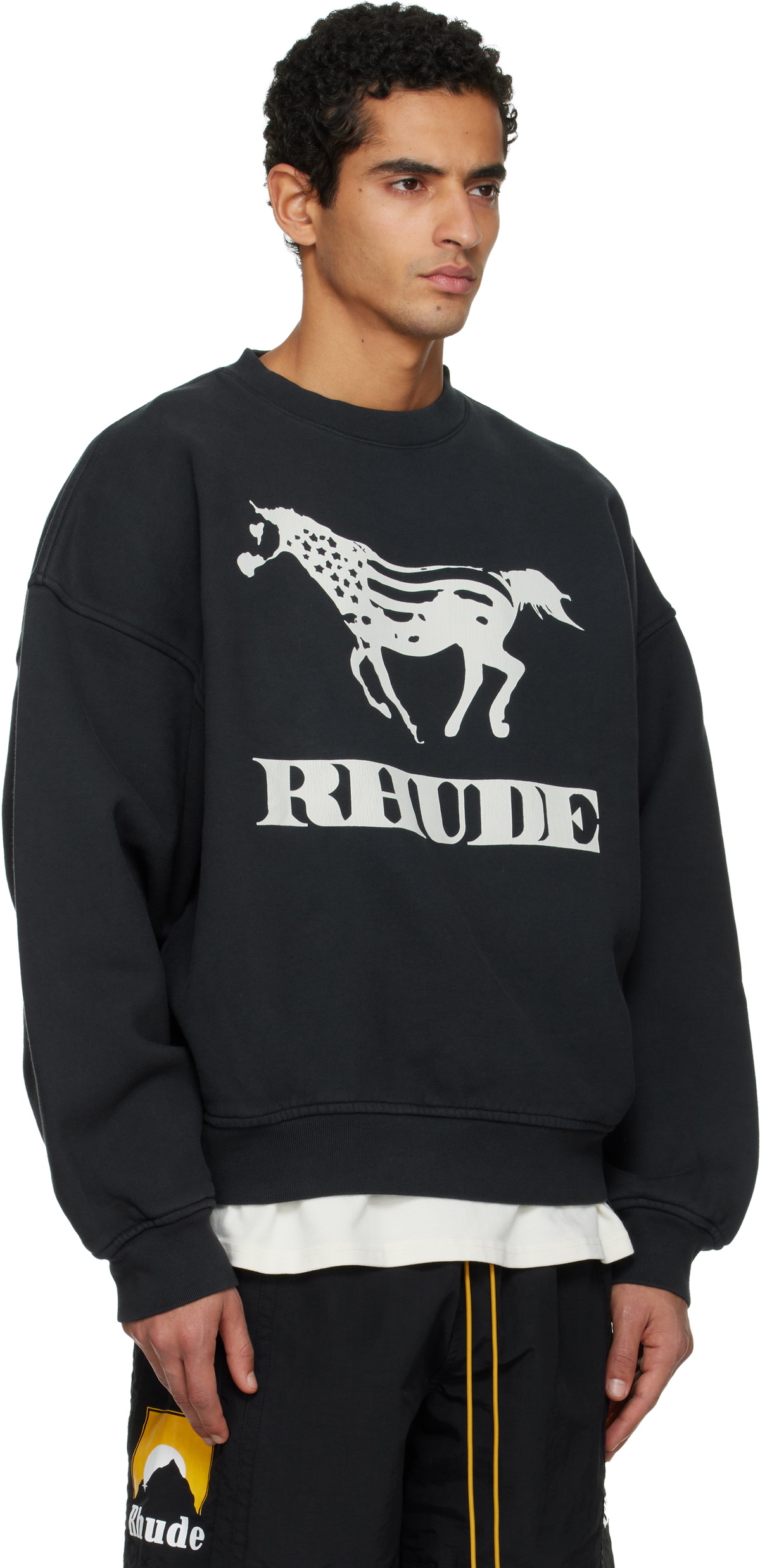 Rhude Black Dinero Crewneck Sweatshirt