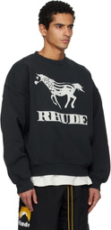Rhude Black Dinero Crewneck Sweatshirt