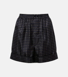Saint Laurent Printed silk shorts