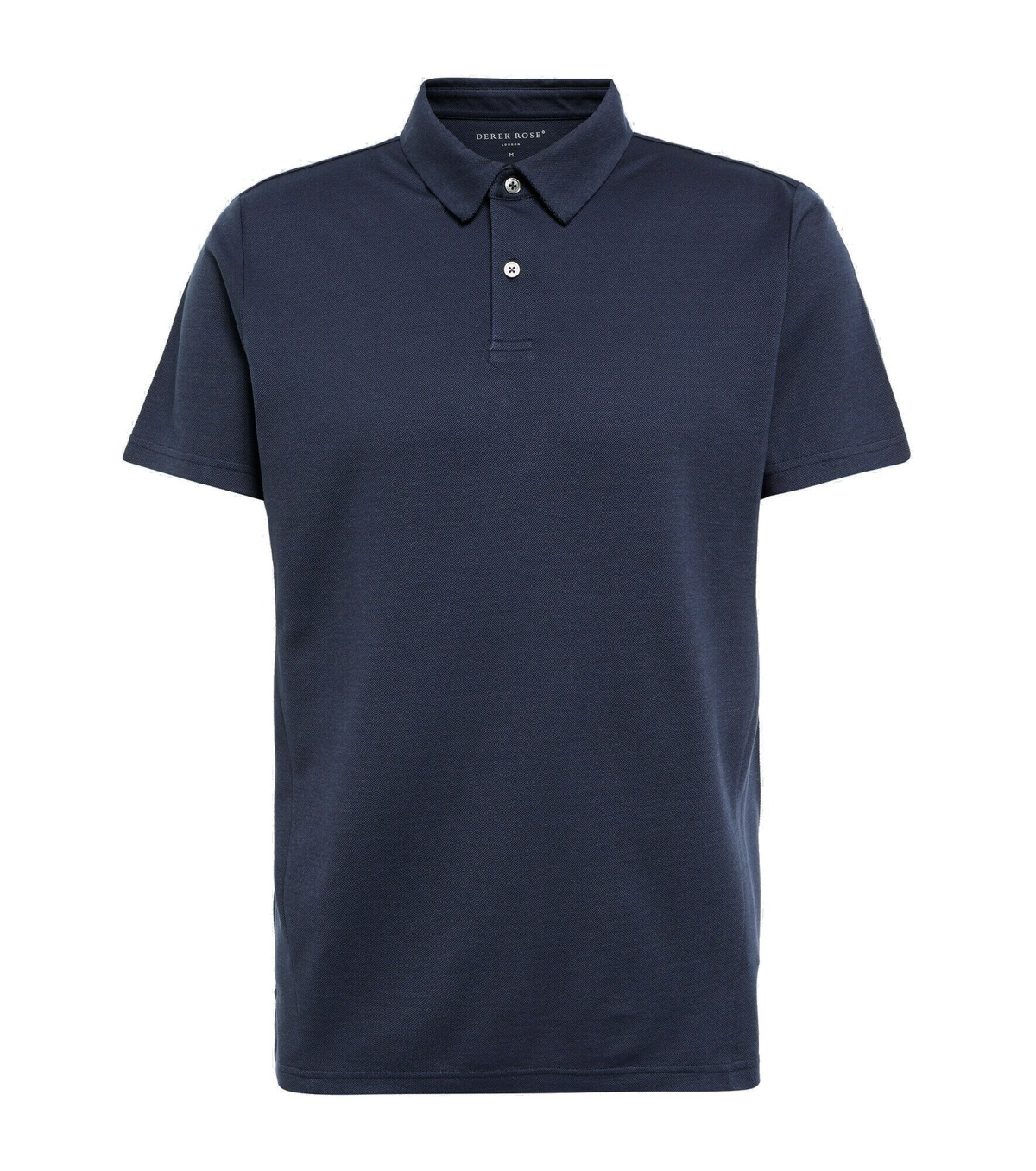 Derek Rose - Ramsay 2 Pique Cotton Tencel Navy Derek Rose