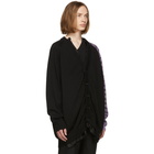 Raf Simons Black Contrasting Sleeve Cardigan