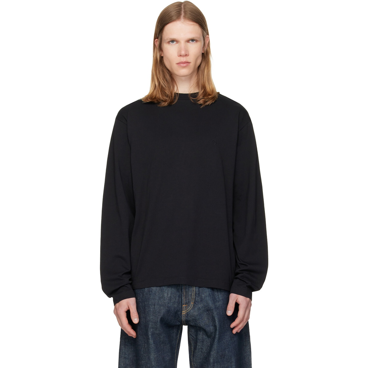 Jil Sander Three-Pack Black Long-Sleeved T-shirts