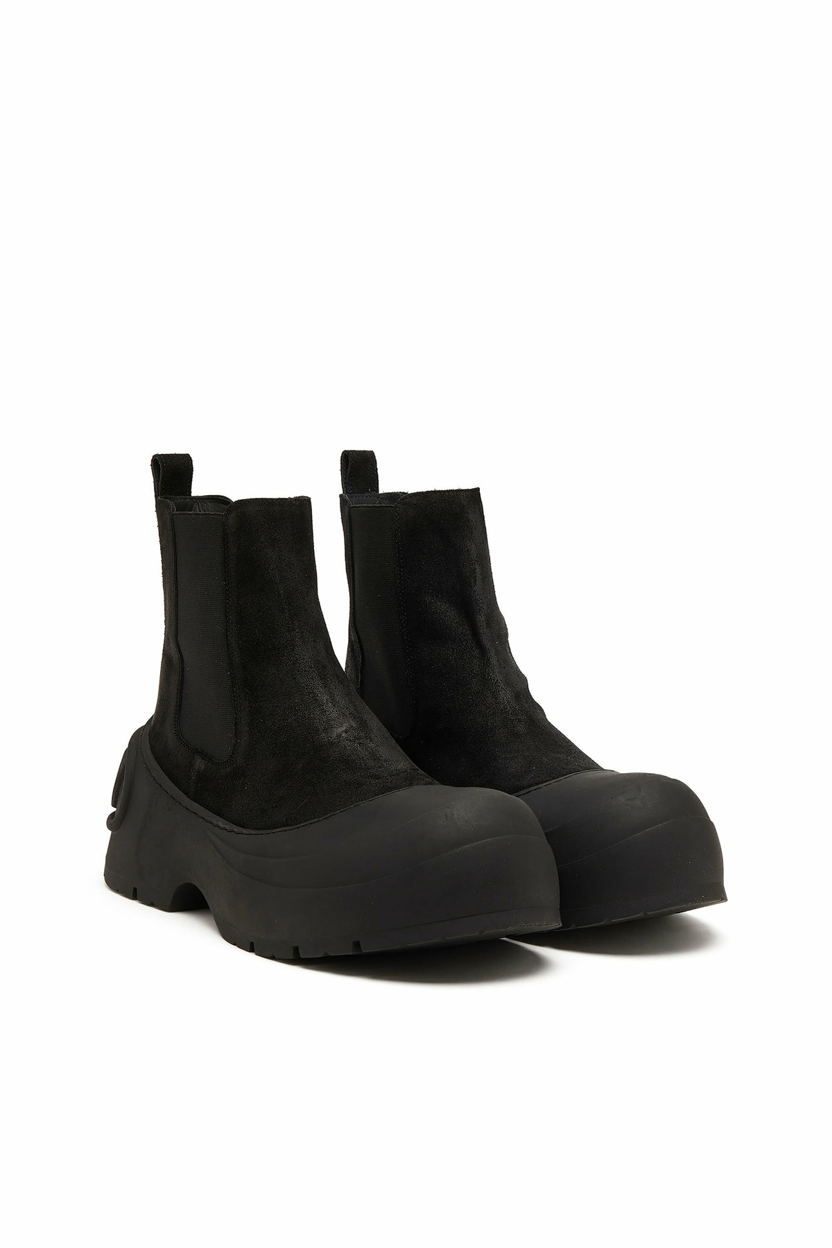 Diesel D-Donald-Chelsea boots in waxed suede and rubber - Boots Mens in Black