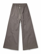 Rick Owens - Bea Wide-Leg Organic Cotton-Blend Poplin Drawstring Trousers - Brown