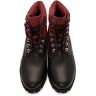 Marcelo Burlon County of Milan Red and Black Timberland Edition Nubuck Boots