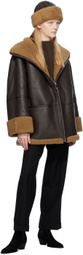 TOTEME Brown Signature Shearling Jacket