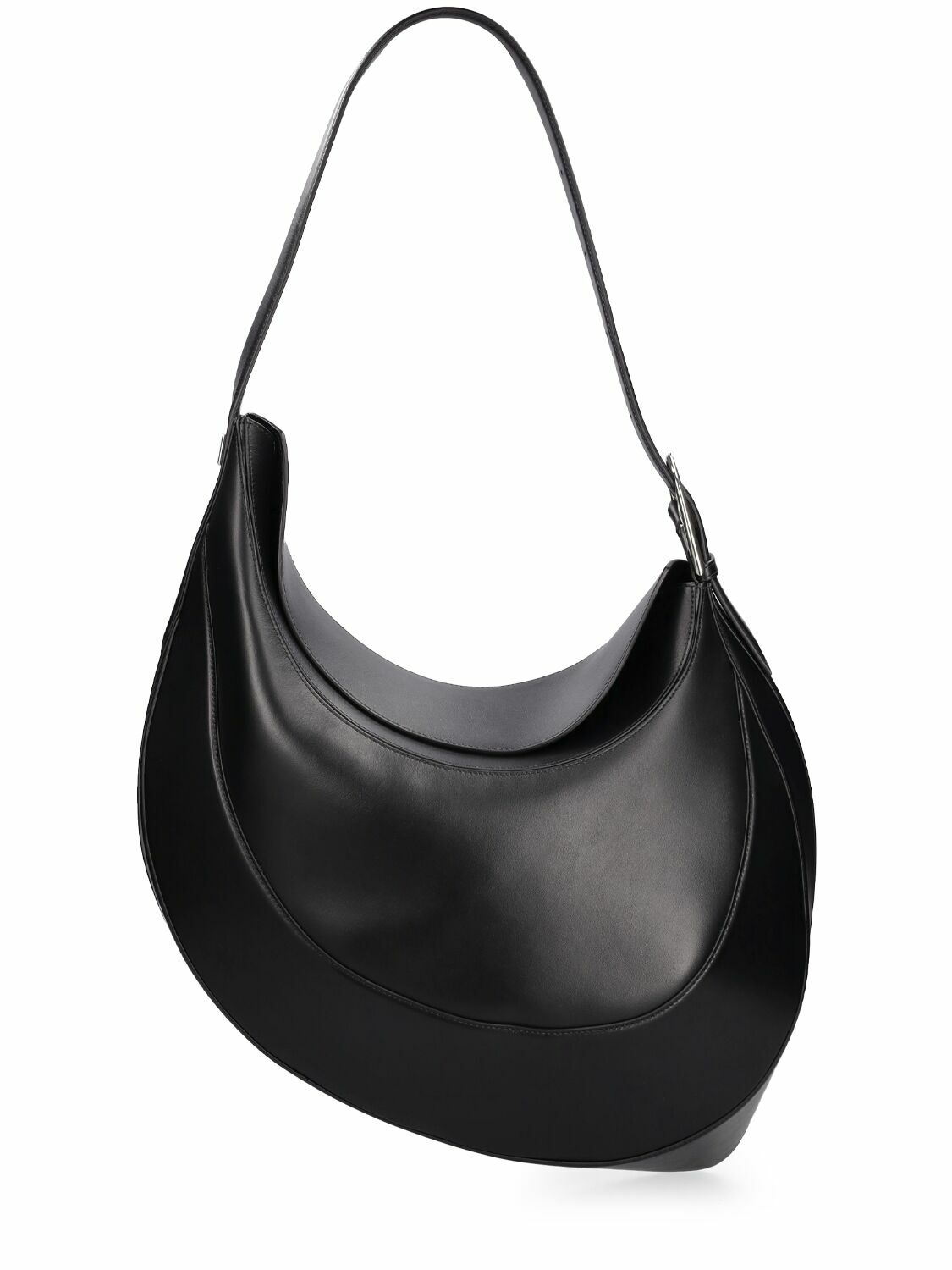 MUGLER - Large Spiral Curve Leather Shoulder Bag