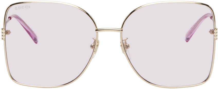 gold gucci shades