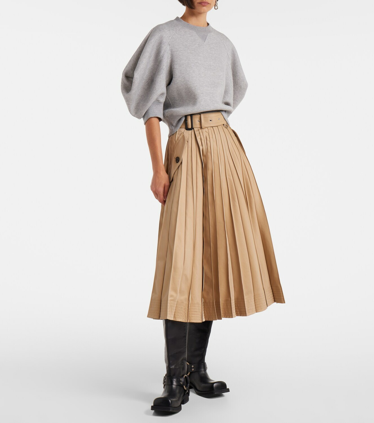 Sacai Cotton-blend jersey sweatshirt
