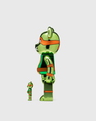 Medicom Bearbrick 100% 400% Tmnt Michelangelo Chrome Green - Mens - Toys