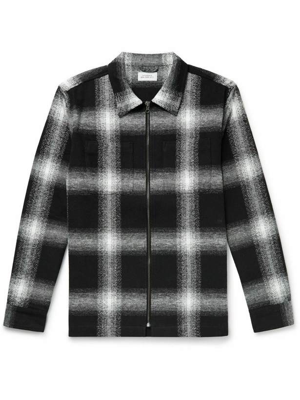 Photo: Saturdays NYC - Ryan Checked Cotton-Flannel Overshirt - Black