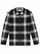 Saturdays NYC - Ryan Checked Cotton-Flannel Overshirt - Black
