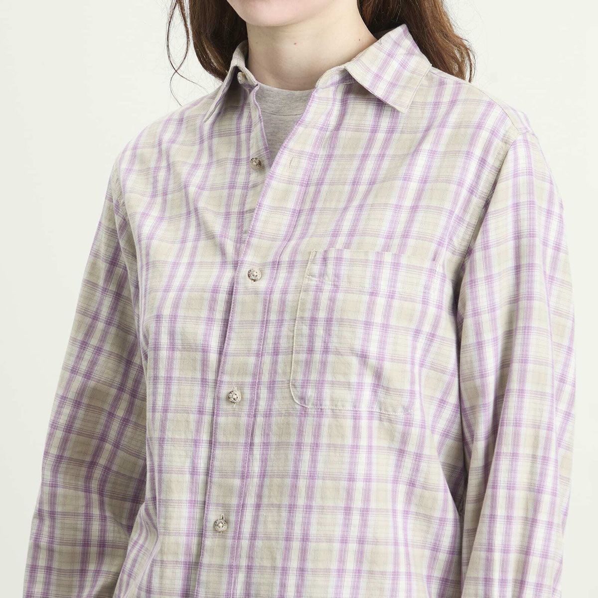 Gramicci Women's Checkered Ombre Shirt in Purple