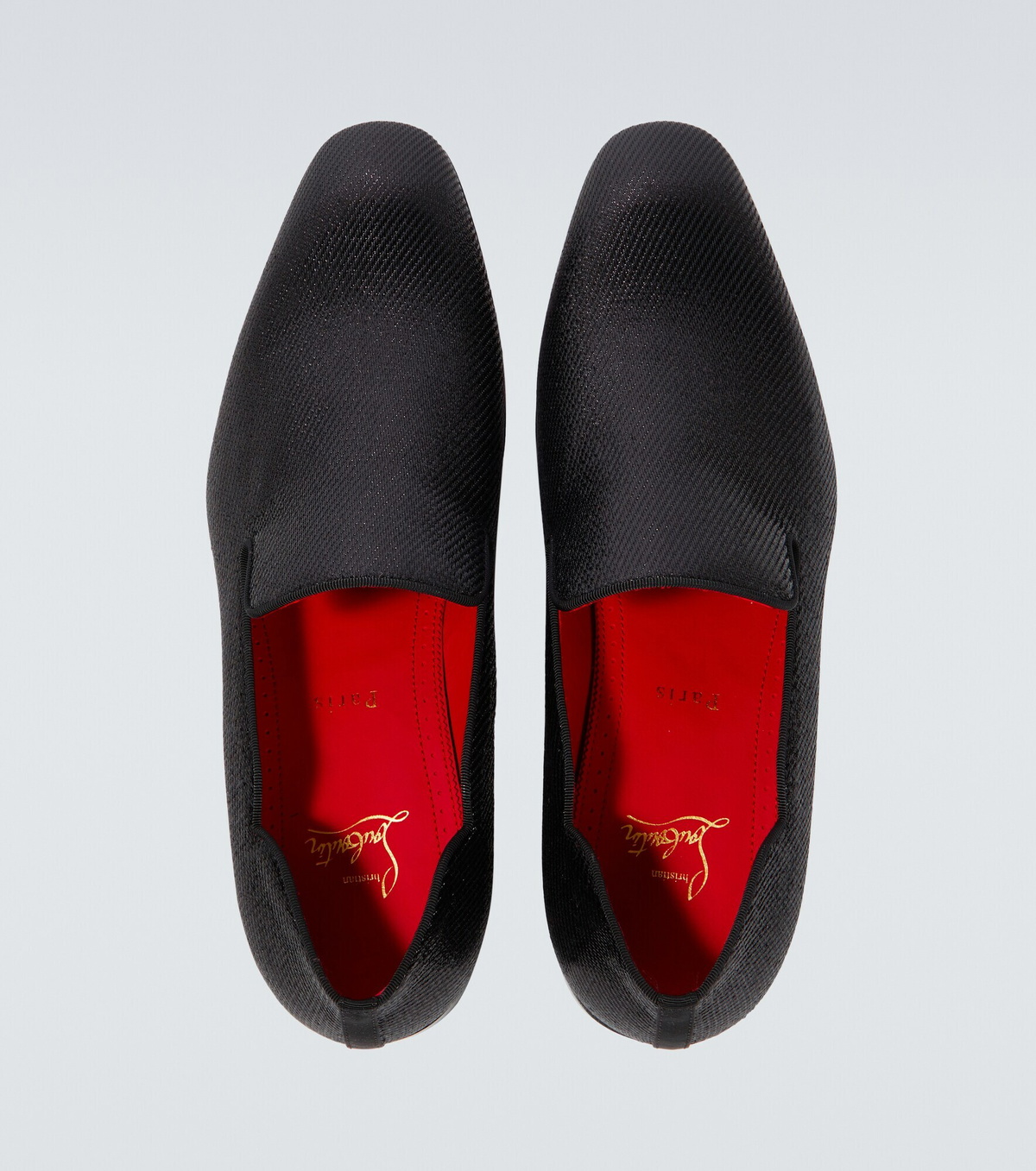 Christian Louboutin Black jacquard  Slip-On Shoes Christian Louboutin Pedro Boat Jacquard Slip-on Sneakers in  main image 3