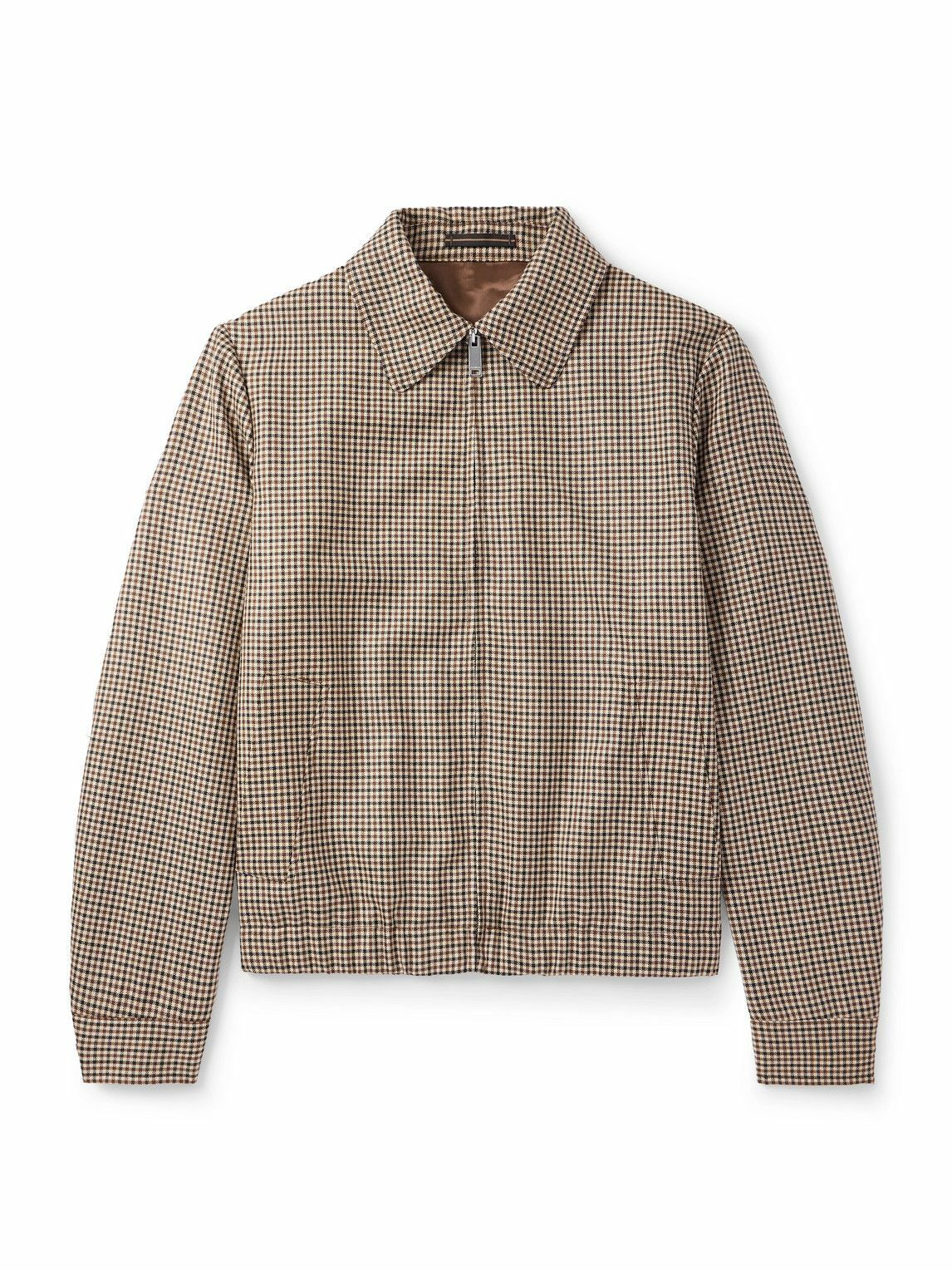 Incotex - Checked Wool Blouson Jacket - Neutrals