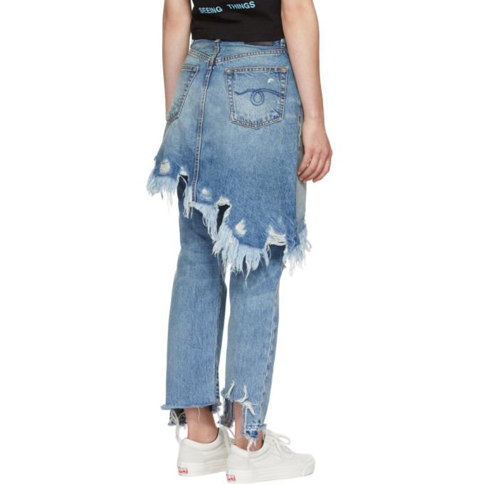 R13 double store classic skirted jeans