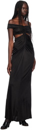 Atlein Black Cutout Maxi Dress