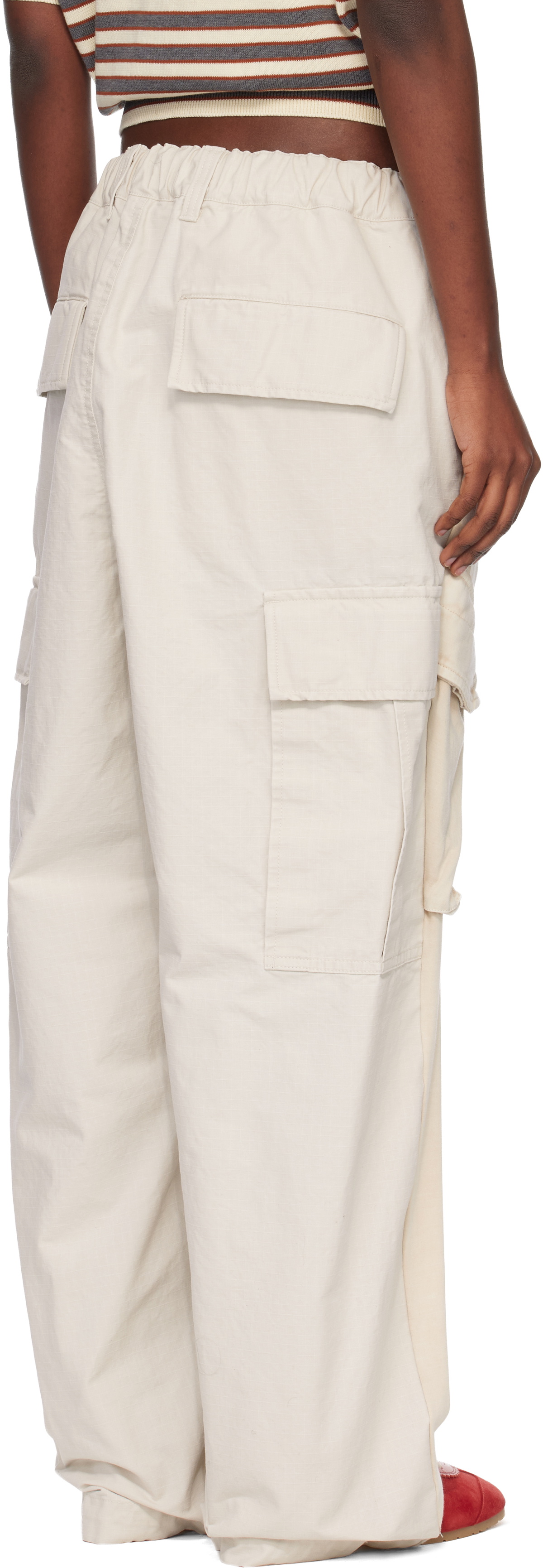 Maison MIHARA YASUHIRO Off-White Front Back Combined Cargo Pants