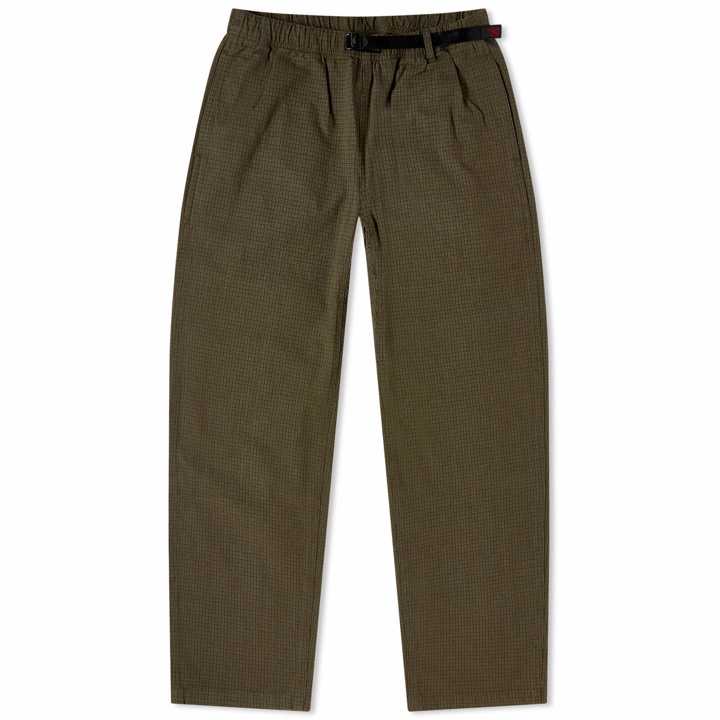 Photo: Gramicci Men's O.G. Dyed Dobby Jam Pant in Olive Dyed