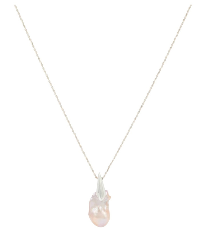 Photo: Bottega Veneta Sterling silver necklace with freshwater pearl