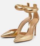 Gianvito Rossi - Bijoux 105 metallic leather pumps