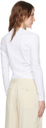 JACQUEMUS White Les Classiques 'Le t-shirt Gros Grain manches longues' Long Sleeve T-Shirt