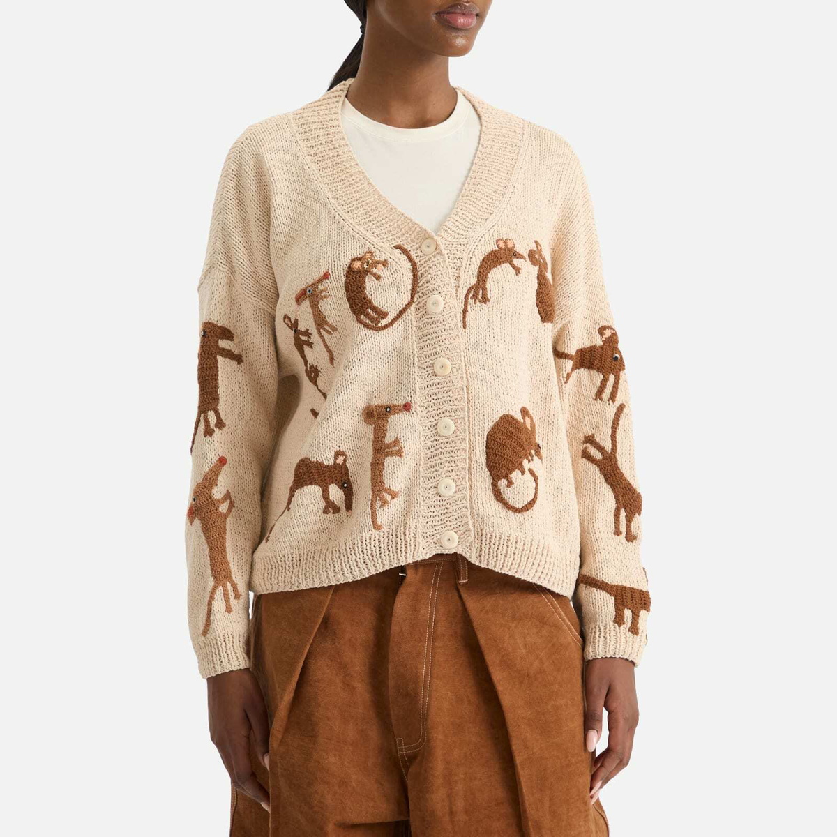 Story mfg. Women's Sunwell Knit Cardigan in Ecru Friends