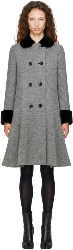 Photo: Comme des Garçons Comme des Garçons Gray Wool Nylon Tweed Fine Pattern Coat