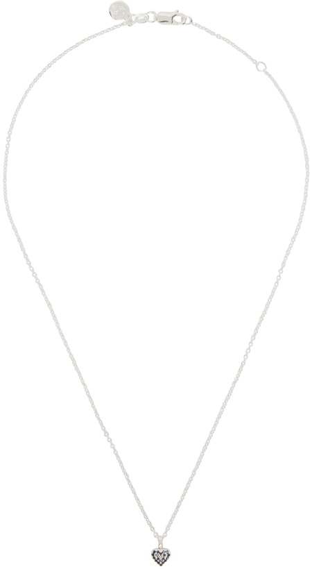 Photo: Stolen Girlfriends Club SSENSE Exclusive Silver Dusted Heart Necklace