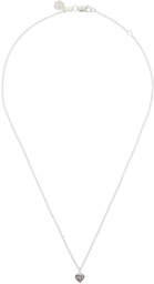 Stolen Girlfriends Club SSENSE Exclusive Silver Dusted Heart Necklace