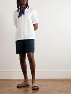 Mr P. - Straight-Leg Linen Bermuda Shorts - Blue
