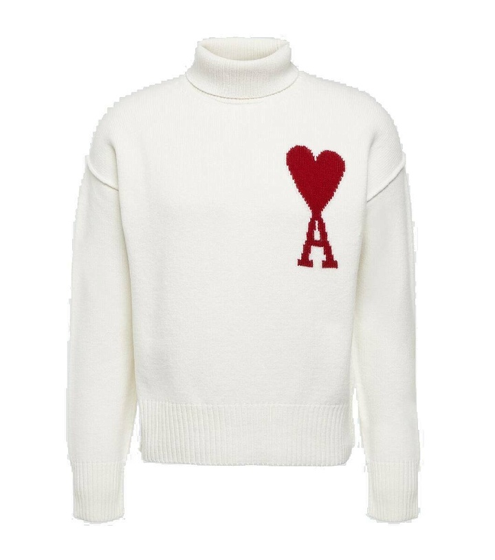 Photo: Ami Paris Logo virgin wool turtleneck sweater
