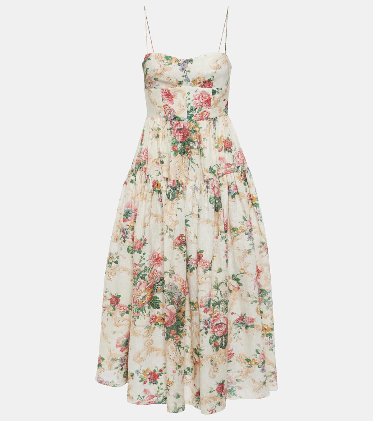 Erdem Floral linen midi dress Erdem