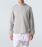 Thom Browne 4-Bar cotton jersey half-zip sweatshirt
