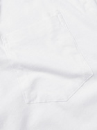 Frescobol Carioca - Angelo Camp-Collar Cotton and Linen-Blend Jersey Shirt - White