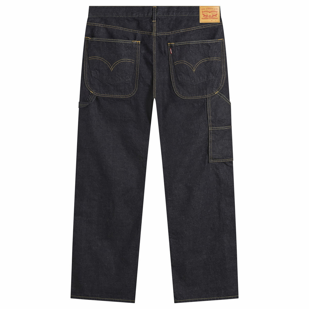 Junya Watanabe MAN Men's Washed Levi's Name Jeans in Indigo