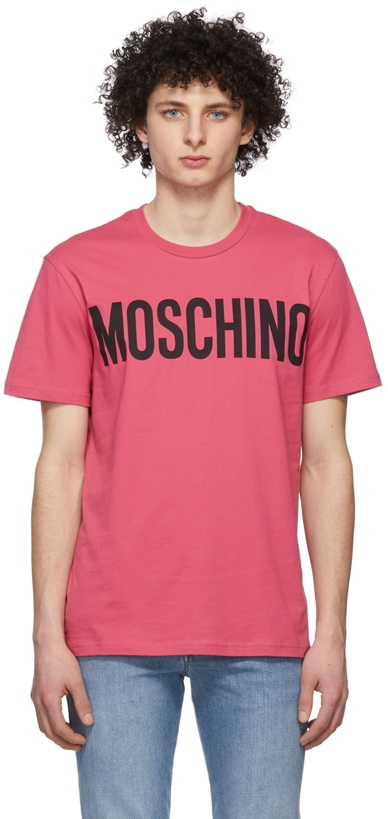 Photo: Moschino Pink Logo T-Shirt