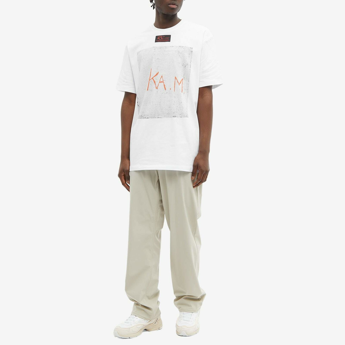 Raf Simons Men's K.A.M Oversized T-Shirt in White Raf Simons