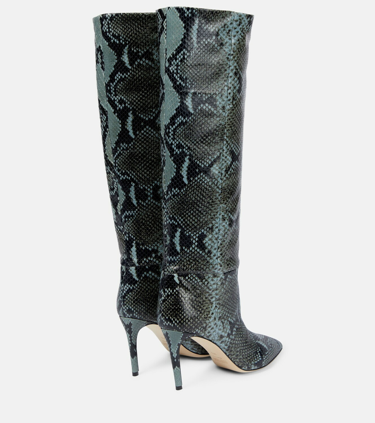Paris Texas Python-printed leather knee-high boots Paris Texas