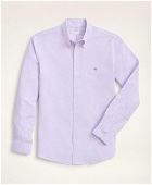 Brooks Brothers Men's Stretch Regent Regular-Fit Sport Shirt, Non-Iron Oxford | Violet