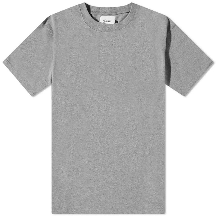Photo: Drake's Men's Hiking T-Shirt in Grey Melange