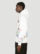 Aries - Doodle Hooded Sweatshirt in White