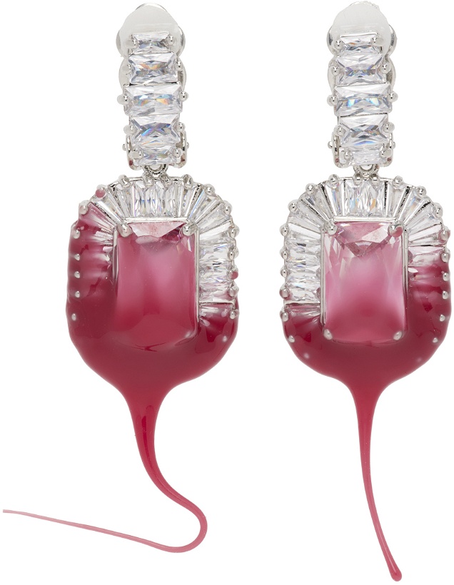 Photo: Ottolinger Pink Crystal Dip Earrings