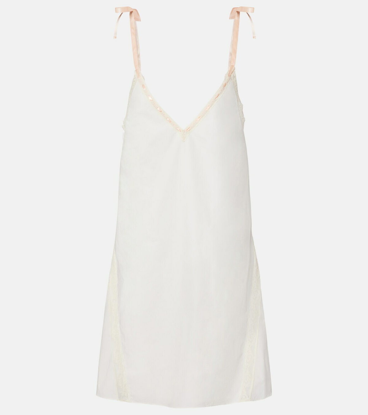 Posse Alma lace-trimmed cotton minidress