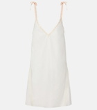 Posse Alma lace-trimmed cotton minidress