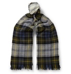 Connolly - Fringed Checked Cashmere Scarf - Multi