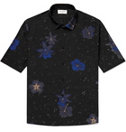 SAINT LAURENT - Floral-Print Silk-Crepe Shirt - Black