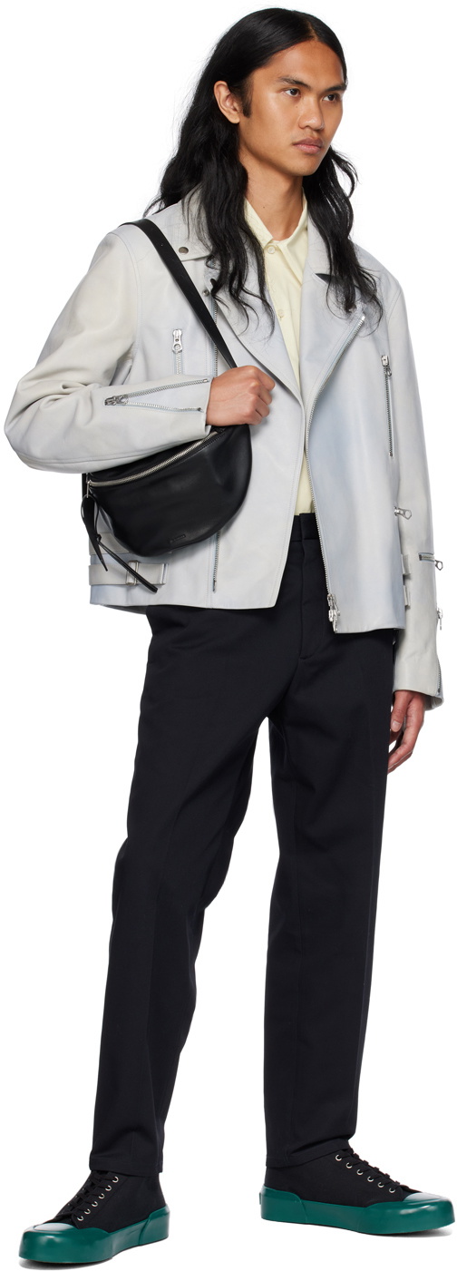 Jil Sander Black & Green High-Top Sneakers Jil Sander