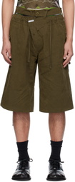 Ottolinger Khaki Baggy Cargo Shorts