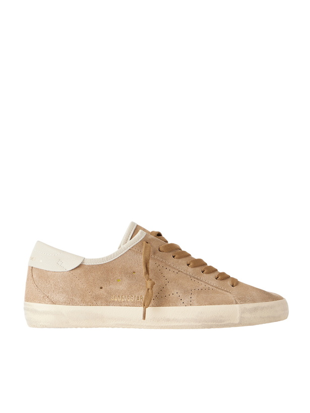 Photo: Golden Goose - Soul Star Leather-Trimmed Suede Sneakers - Brown